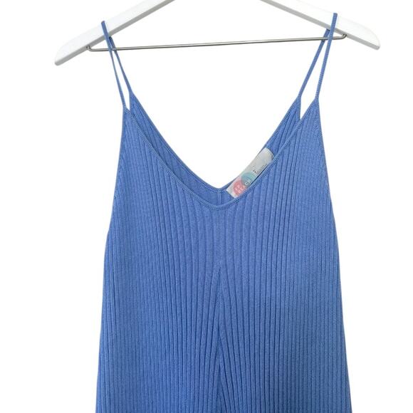 Free People Light Blue Playsuit Romper Size Large - Picture 3 of 9